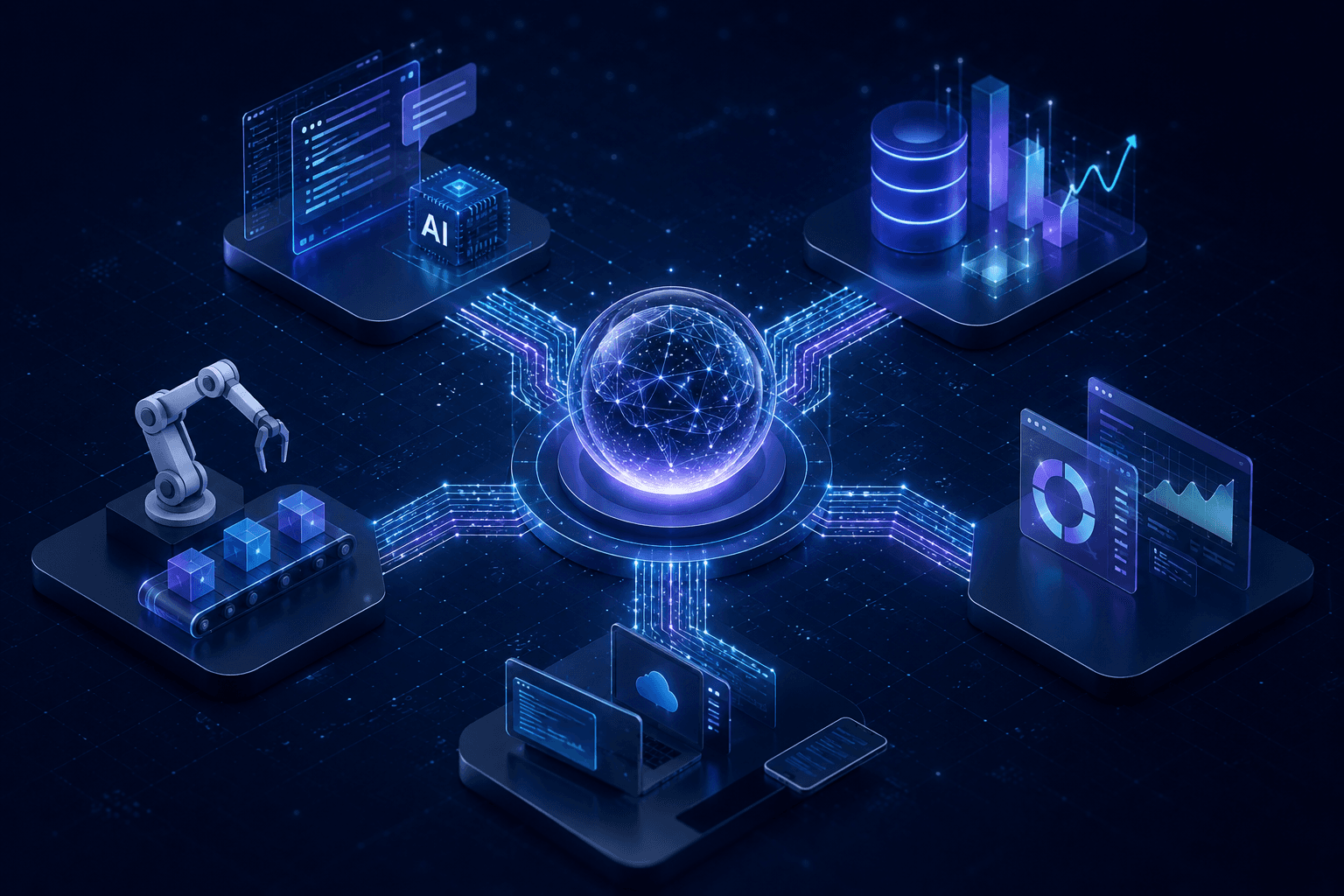Complete AI Ecosystems: Generative AI, Data Intelligence, Automation, and Custom Software Engineering