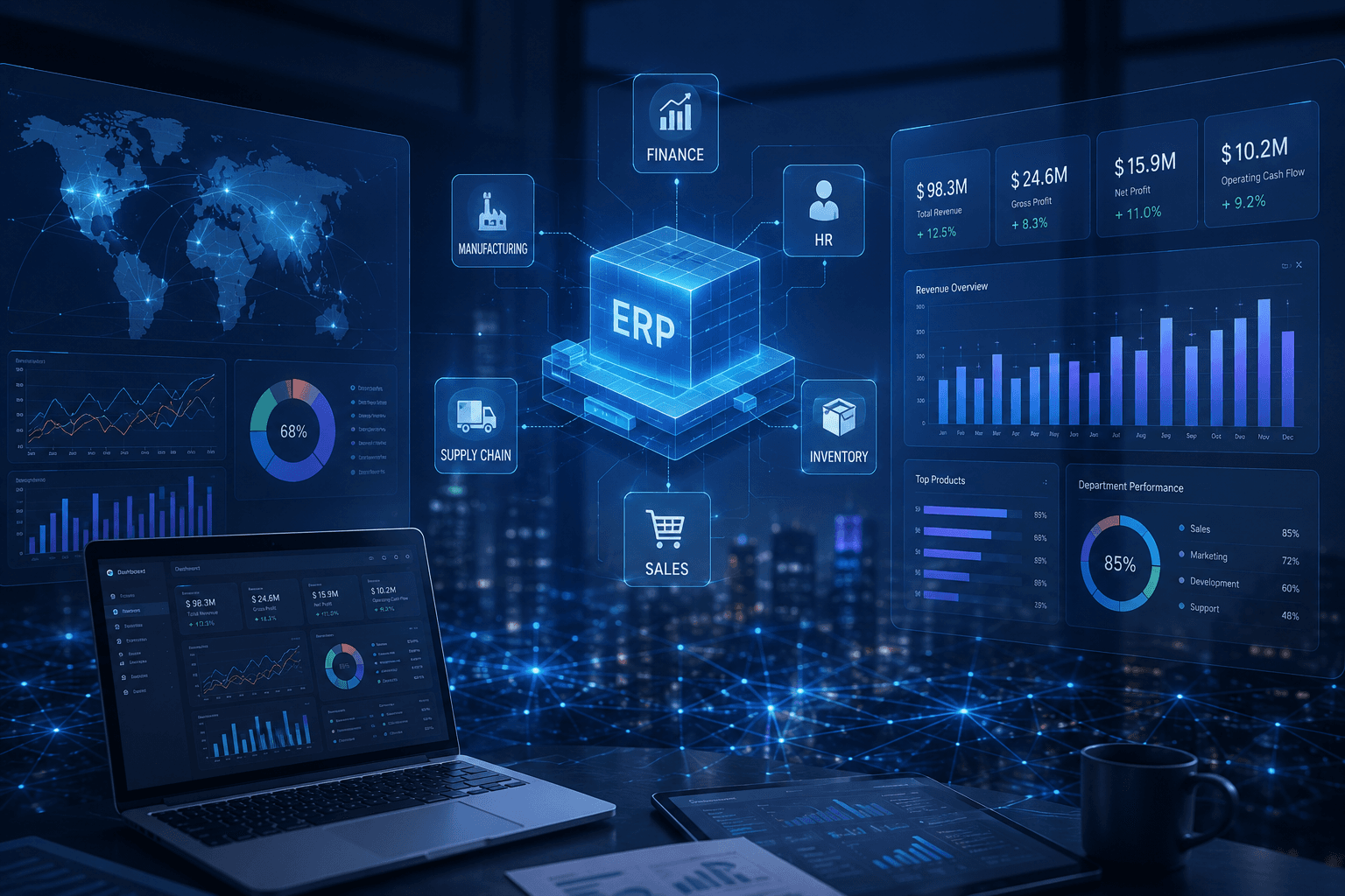 Enterprise Software Development: ERP Systems, Real-Time Dashboards, and High-Performance Digital Platforms